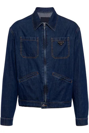 Prada Chaqueta vaquera con aplique del logo