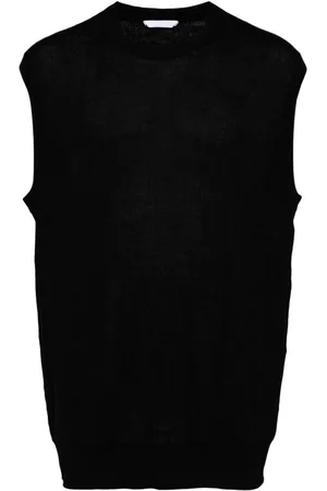 Helmut Lang Top con cuello redondo