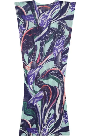 PLEATS PLEASE ISSEY MIYAKE Vestido midi Tardivo plisado