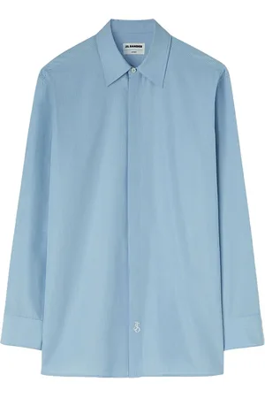 Jil Sander Camisa con logo bordado y rayas diplomáticas