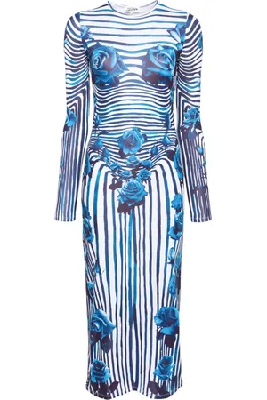 Jean Paul Gaultier Vestido midi Flower Body Morphing