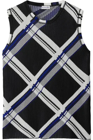 Burberry Chaleco de punto a cuadros