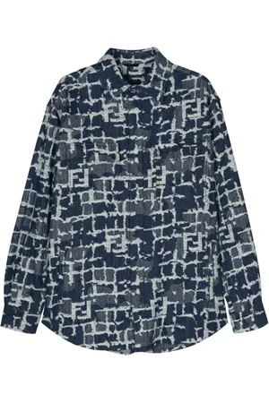 Fendi Sobrecamisa vaquera con motivo FF