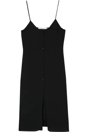 Calvin Klein Vestido midi con logo y botones