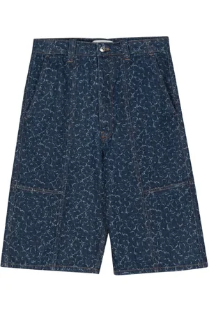 Maison Kitsuné Pantalones vaqueros cortos con motivo floral