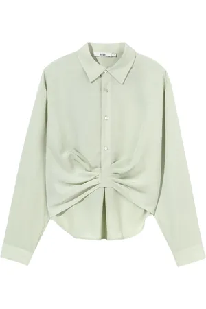 B+AB Camisa fruncida con manga larga