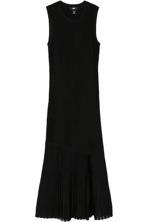 DKNY Vestido largo de canalé