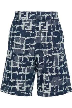 Fendi Pantalones vaqueros cortos con logo FF