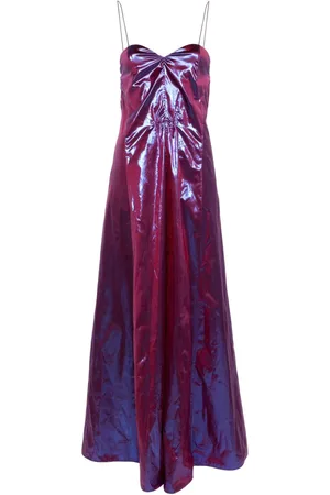 FORTE FORTE Vestido largo con acabado metalizado