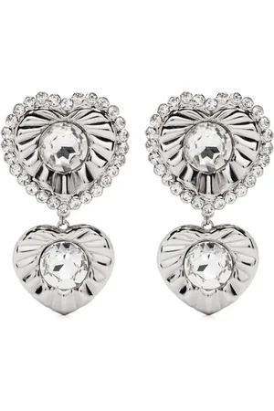 Alessandra Rich Pendientes con detalles de cristales