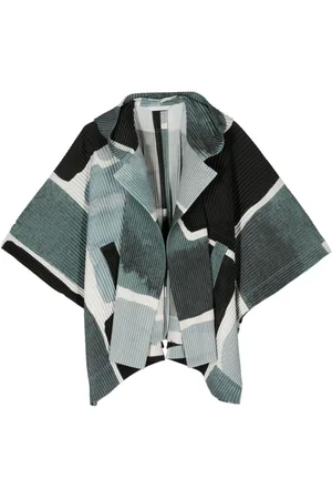 Issey Miyake Chaqueta Landscape con efecto plisado