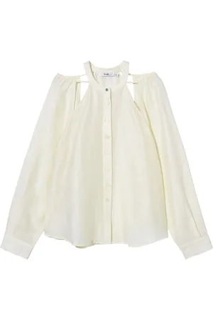 B+AB Camisa sin cuello con aberturas