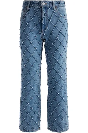 ALICE+OLIVIA Vaqueros Weezy capri acolchados