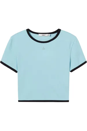 B+AB Top corto con apliques de cristal