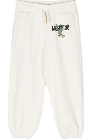 Moschino Pantalones de chándal de piqué con logo