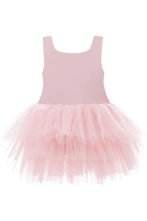 Mimi Tutu Vestido con tutú y cuello cuadrado