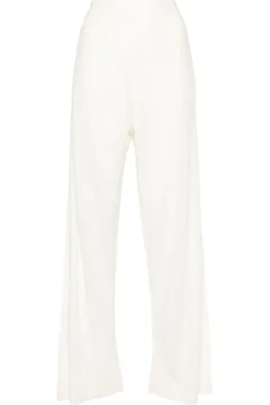 Allude Pantalones rectos de punto fino
