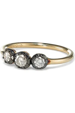 JACQUIE AICHE Anillo en oro amarillo de 14kt con diamantes