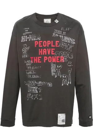 Maison Mihara Yasuhiro Camiseta con efecto envejecido