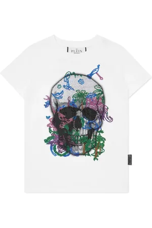 Philipp Plein Camiseta con apliques de cristal