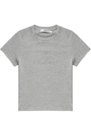 B+AB Top corto con apliques de cristal