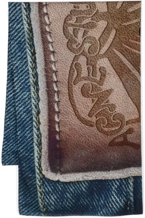 Acne Studios Fular con estampado Denim-Label