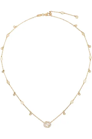 Gucci Collar Interlocking G en oro amarillo de 18 ct con diamante
