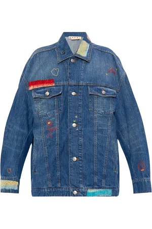 Marni Chaqueta vaquera con paneles de punto