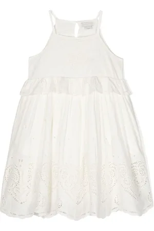 Stella McCartney Vestido con bordado inglés