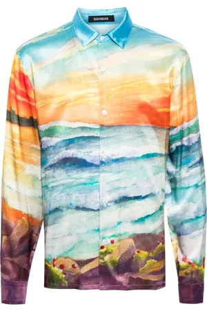 Nahmias Camisa con estampado abstracto