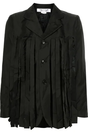 Comme des Garçons Blazer con detalle de flecos