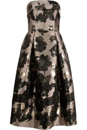Amsale Vestido midi sin mangas