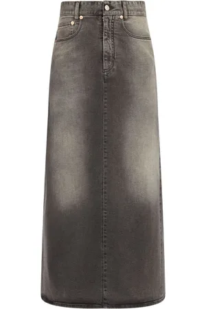Maison Margiela Falda vaquera con parche del logo