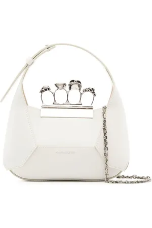 Alexander McQueen Bolso The Jeweled Hobo mini de cuero