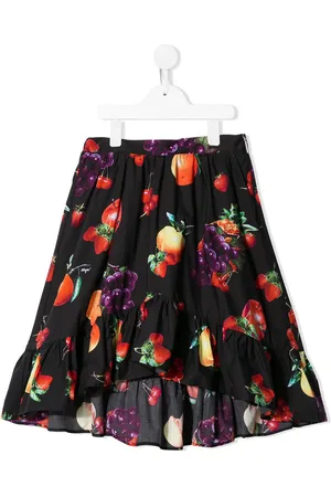 Msgm Falda acampanada con estampado de fruta