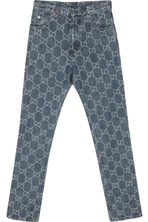 Gucci Vaqueros rectos con motivo GG en jacquard