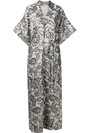 Olympiah Vestido largo con bordado floral