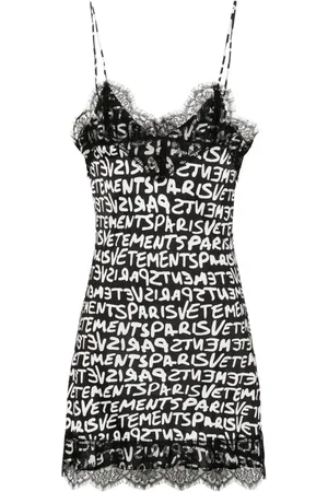 Vetements Vestido con logo estampado