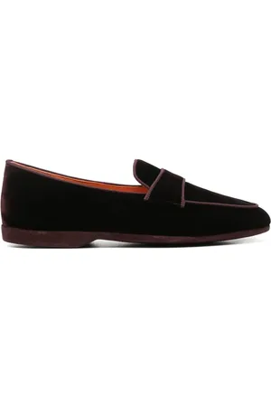 santoni Zapatos náuticos de terciopelo