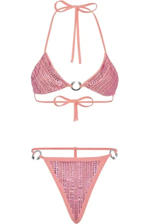 Philipp Plein Bikini con aplique de cristal