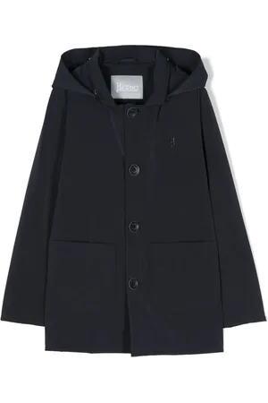HERNO Chaqueta con capucha y placa del logo