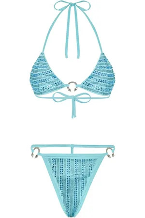 Philipp Plein Bikini con aplique de cristal