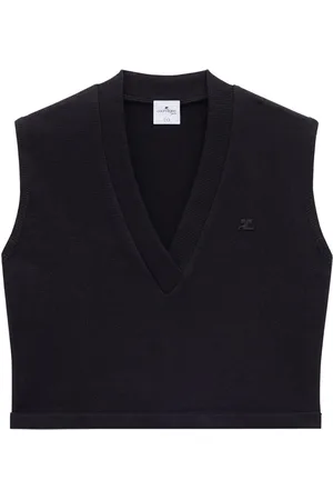 Courrèges Chaleco Varsity con aplique del logo