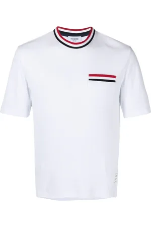 Thom Browne Camiseta con rayas RWB