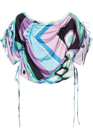 Puccini Blusa corta con estampado Vivara