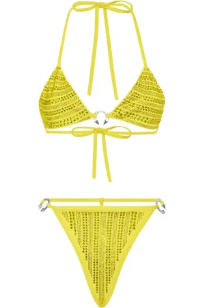 Philipp Plein Bikini con aplique de cristal