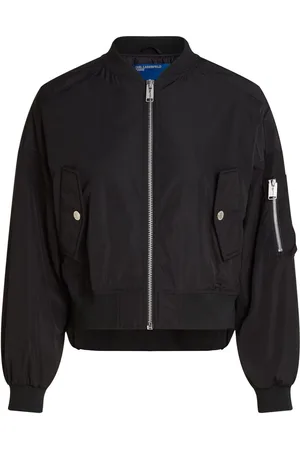 Karl Lagerfeld Chaqueta bómber con logo de apliques