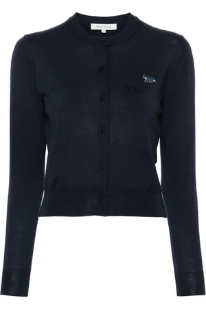 Maison Kitsuné Cárdigan con logo bordado