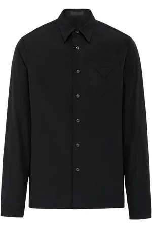 Prada Camisa con logo triangular