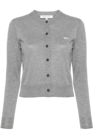 Maison Kitsuné Cárdigan con logo bordado